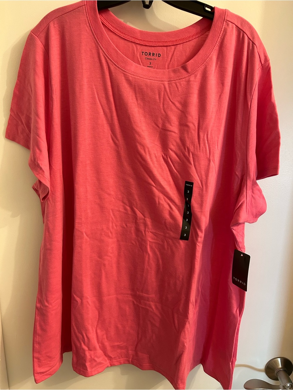 torrid Bright Pink Short Sleeve Crew Tee